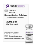 Peptide Partners vial packaging for Selank N-Acetyl Selank Amidate with label details.