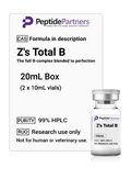 Peptide Partners Z's Total B vial and packaging on a white background